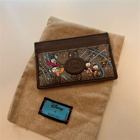 gucci x disney card holder|Gucci card holder men's selfridges.